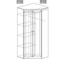Шкаф для одежды в гостиную Инна 606 темный